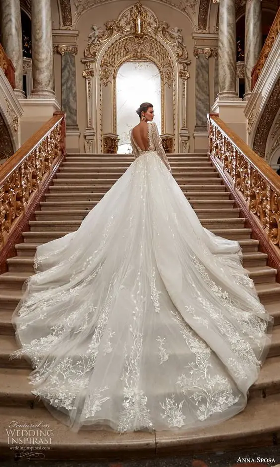 The Ultimate Guide to Choosing Wedding Dresses with a Long Train 25 Ideas