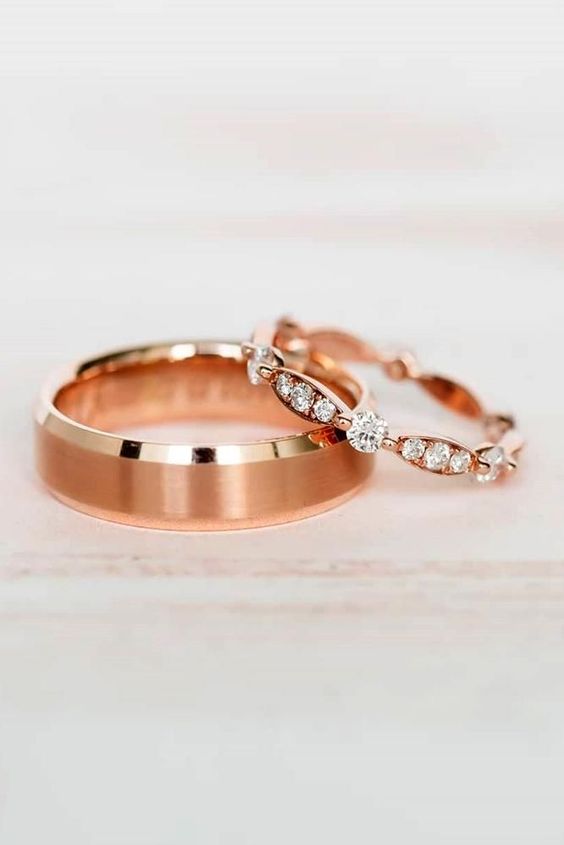 The Radiant Romance of Rose Gold Wedding Rings 26 Ideas