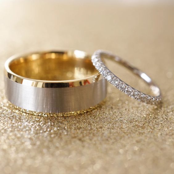 Elegance in Union: The Allure of Gold and Silver Wedding Ring Sets 24 Ideas