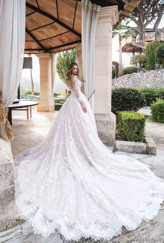 The Ultimate Guide to Choosing Wedding Dresses with a Long Train 25 Ideas