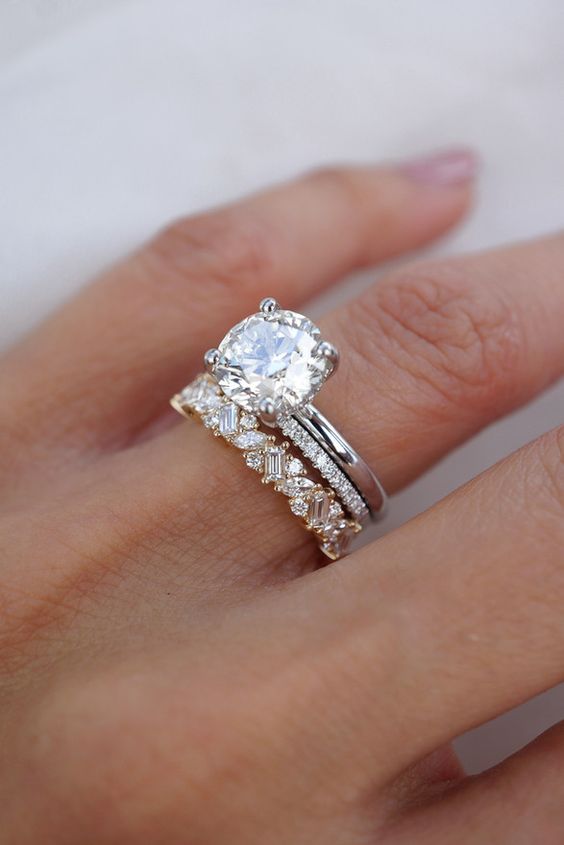 Elegance in Union: The Allure of Gold and Silver Wedding Ring Sets 24 Ideas