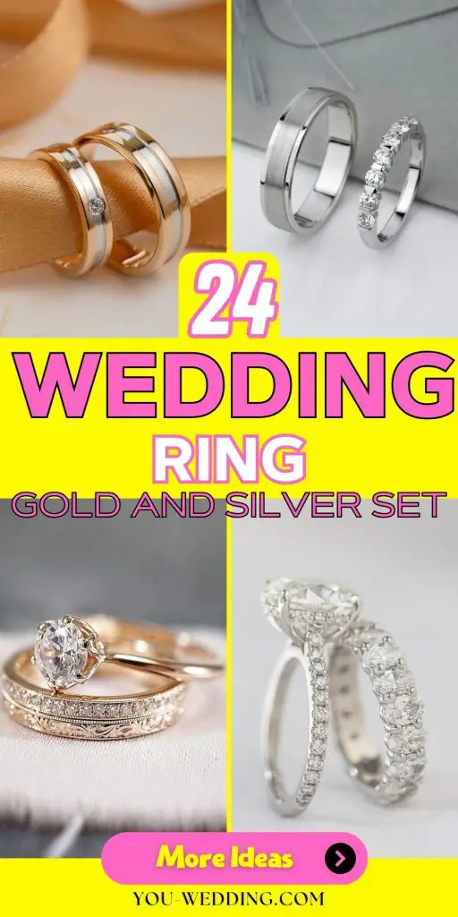 Elegance in Union: The Allure of Gold and Silver Wedding Ring Sets 24 Ideas