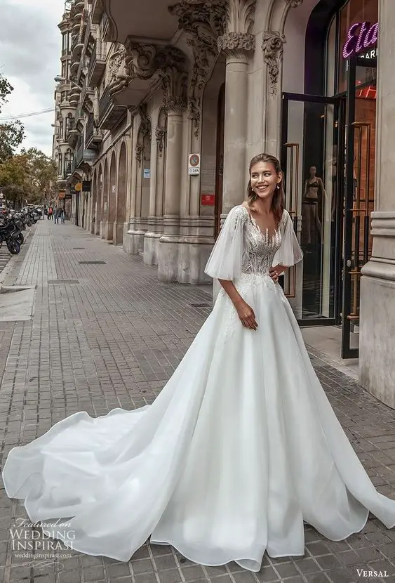 The Ultimate Guide to Choosing Wedding Dresses with a Long Train 25 Ideas