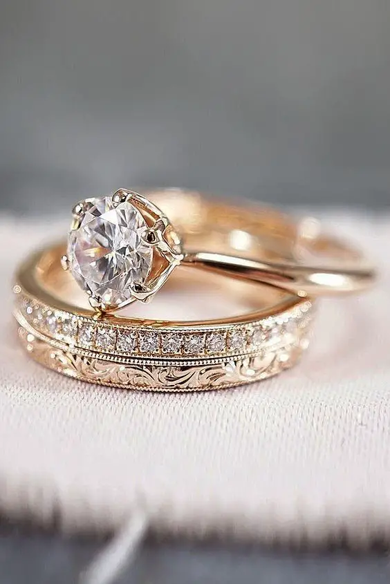 Elegance in Union: The Allure of Gold and Silver Wedding Ring Sets 24 Ideas