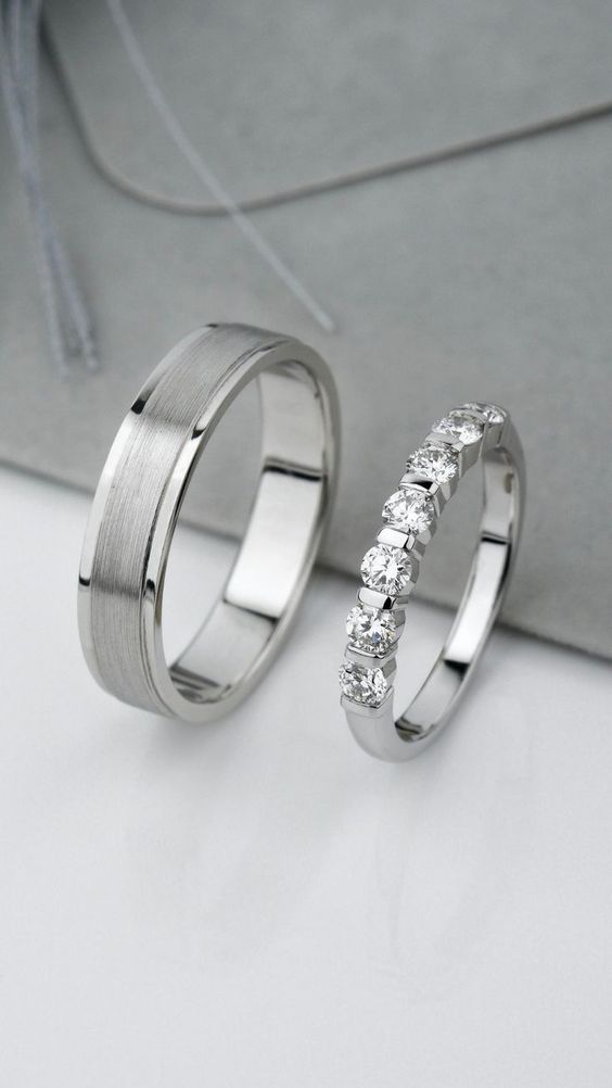 Elegance in Union: The Allure of Gold and Silver Wedding Ring Sets 24 Ideas