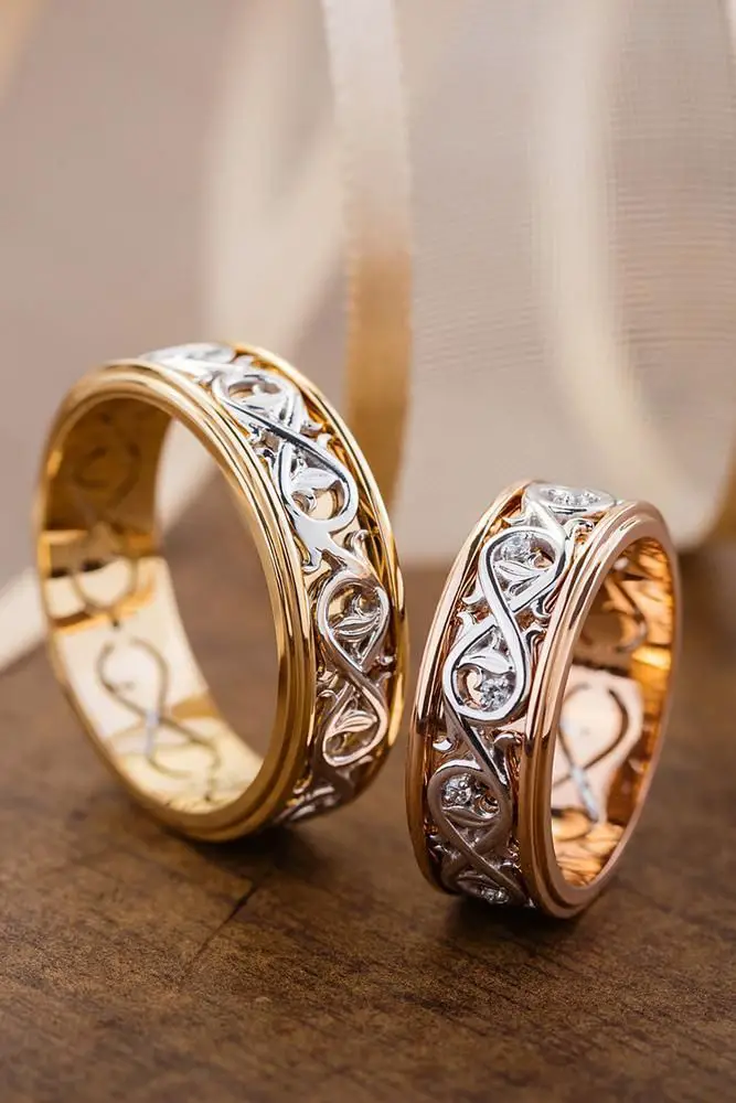 Elegance in Union: The Allure of Gold and Silver Wedding Ring Sets 24 Ideas