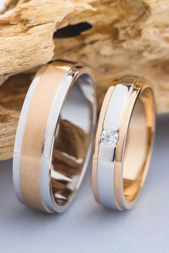 Elegance in Union: The Allure of Gold and Silver Wedding Ring Sets 24 Ideas