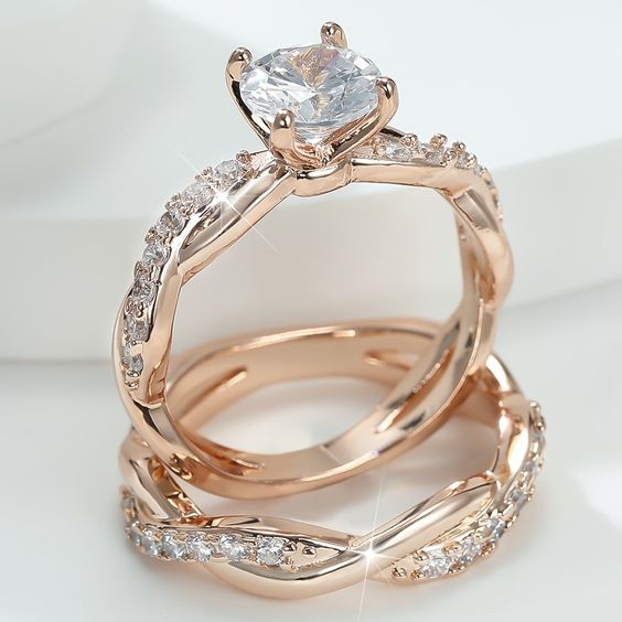 Elegance in Union: The Allure of Gold and Silver Wedding Ring Sets 24 Ideas