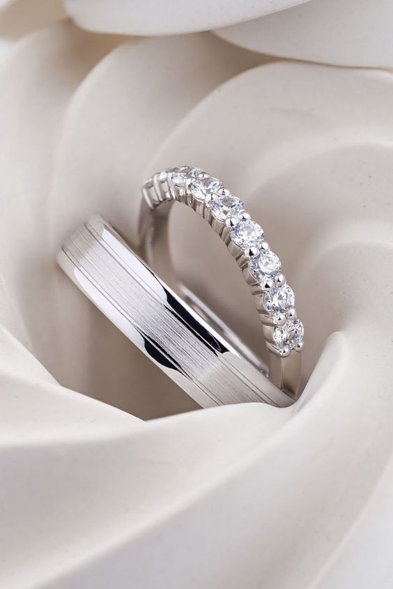 Elegance in Union: The Allure of Gold and Silver Wedding Ring Sets 24 Ideas