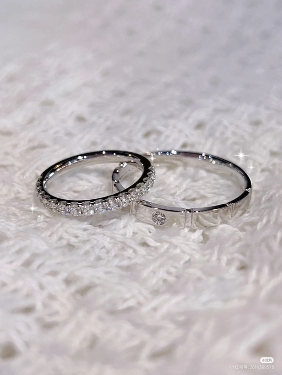 Elegant White Gold Wedding Rings for Couples 15 Ideas