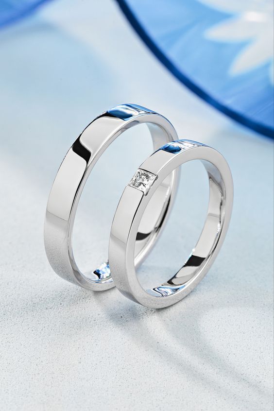 Elegant White Gold Wedding Rings for Couples 15 Ideas