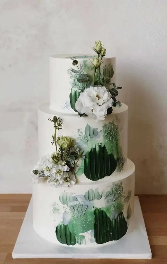 The Floral Elegance on Wedding Cakes 16 Ideas