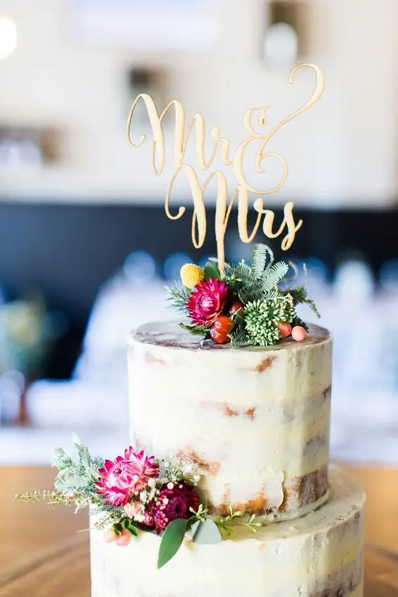 The Floral Elegance on Wedding Cakes 16 Ideas