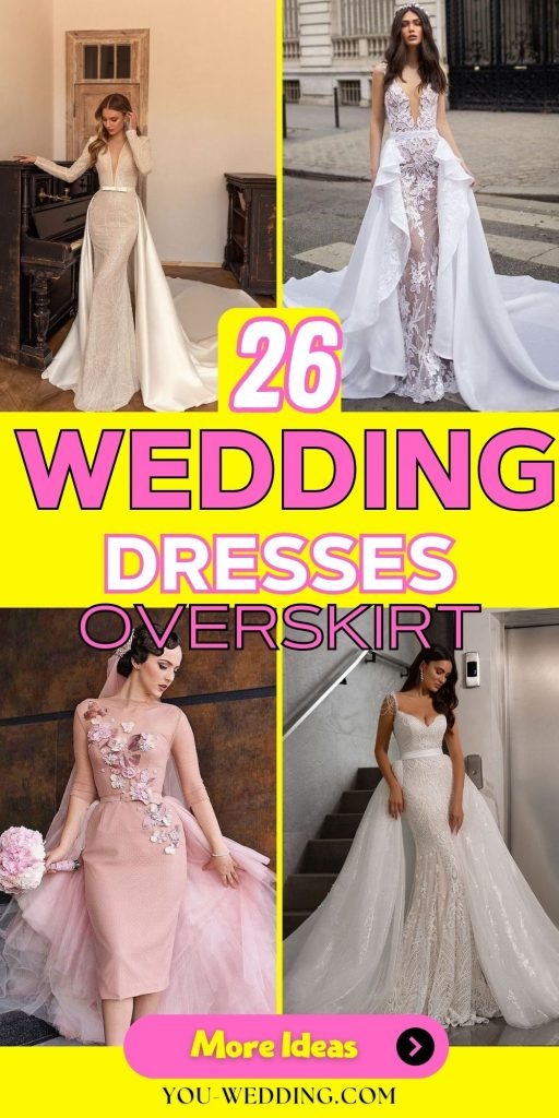 The Ultimate Guide to Choosing Your Dream Wedding Dress with an Overskirt 26 Ideas