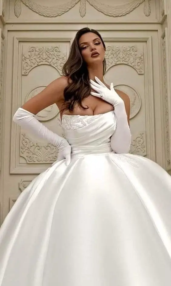 The Enchantment of Wedding Dresses and Gloves 25 Ideas