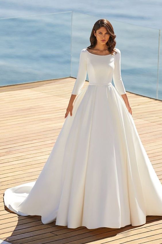 The Elegant Allure of Bateau Neckline Wedding Dresses 25 Ideas