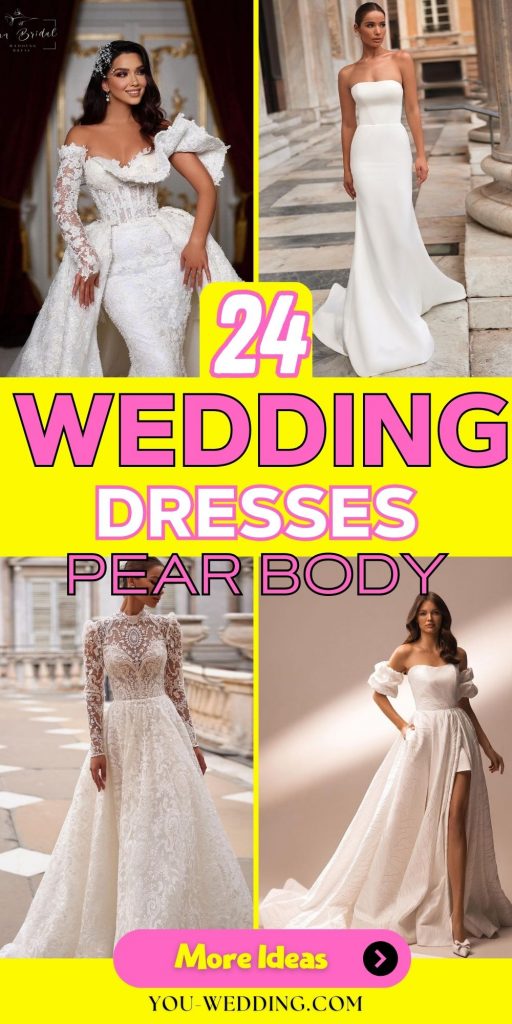 The Art of Adorning the Pear-Shaped Silhouette: A Guide to Selecting the Perfect Wedding Dress 24 Ideas