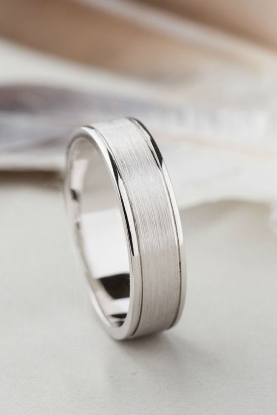 Unique Men's Platinum Wedding Bands 21 Ideas: Modern, Matte, and Diamond Designs