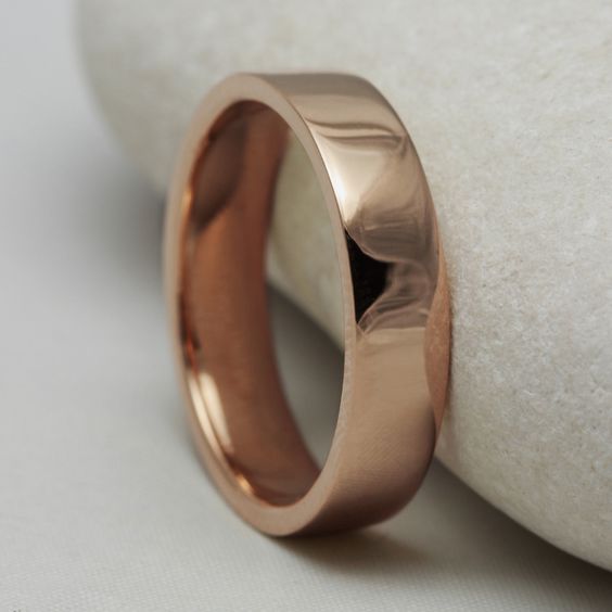 The Elegance of Rose Gold Men's Wedding Bands 23 Ideas