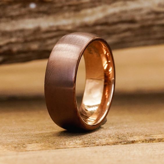 The Elegance of Rose Gold Men's Wedding Bands 23 Ideas