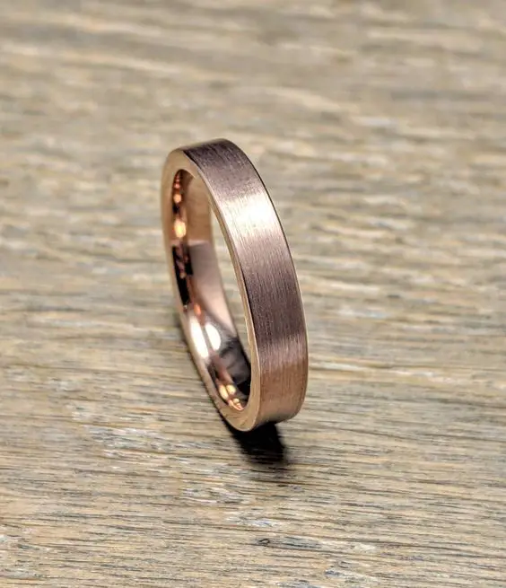 The Elegance of Rose Gold Men's Wedding Bands 23 Ideas