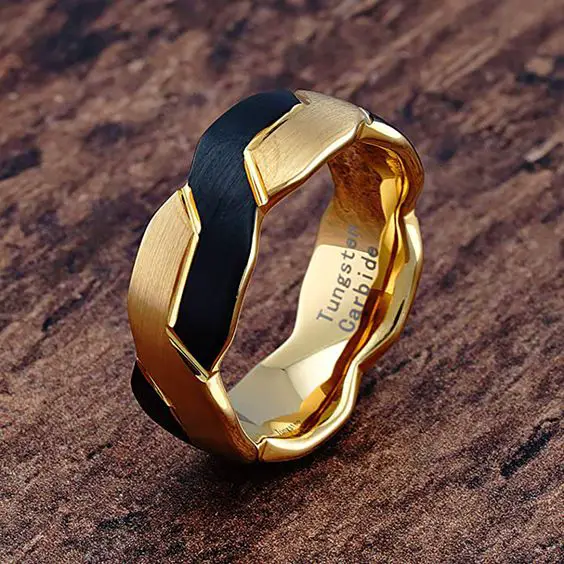 Black and Gold Men's Wedding Bands 26 Ideas: A Stylish Statement