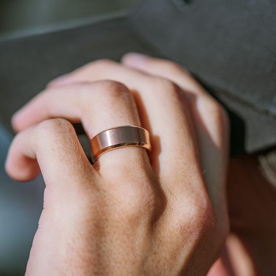 The Elegance of Rose Gold Men's Wedding Bands 23 Ideas