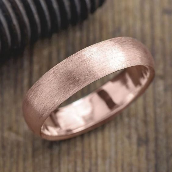 The Elegance of Rose Gold Men's Wedding Bands 23 Ideas