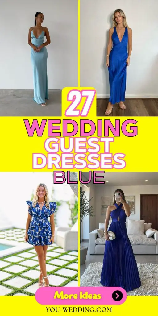 Blue Wedding Guest Dresses 27 Ideas: Elegance and Style