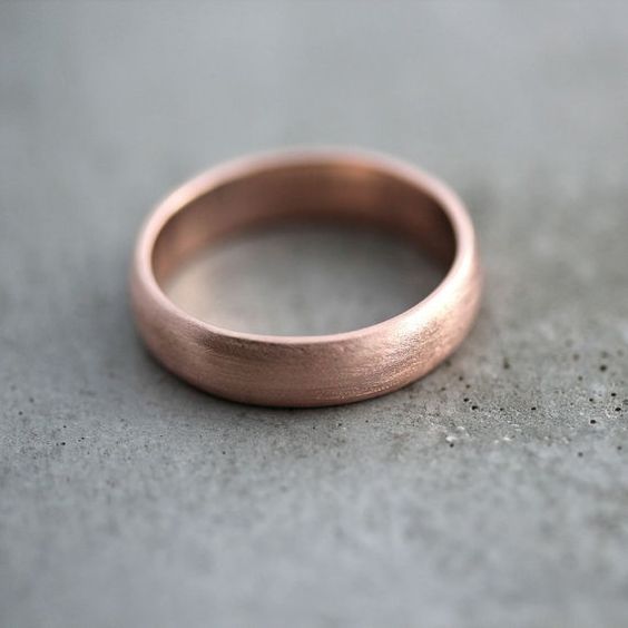 The Elegance of Rose Gold Men's Wedding Bands 23 Ideas