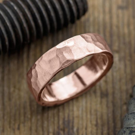 The Elegance of Rose Gold Men's Wedding Bands 23 Ideas