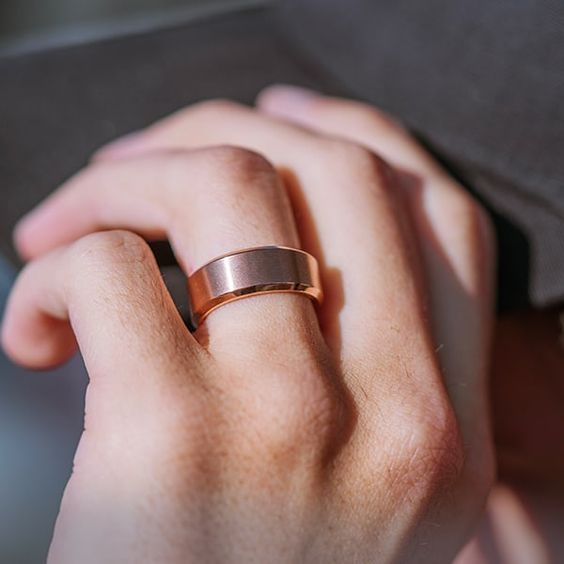 The Elegance of Rose Gold Men's Wedding Bands 23 Ideas