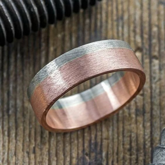 The Elegance of Rose Gold Men's Wedding Bands 23 Ideas