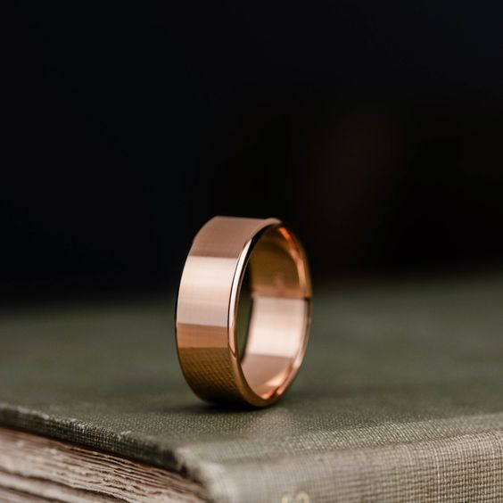 The Elegance of Rose Gold Men's Wedding Bands 23 Ideas