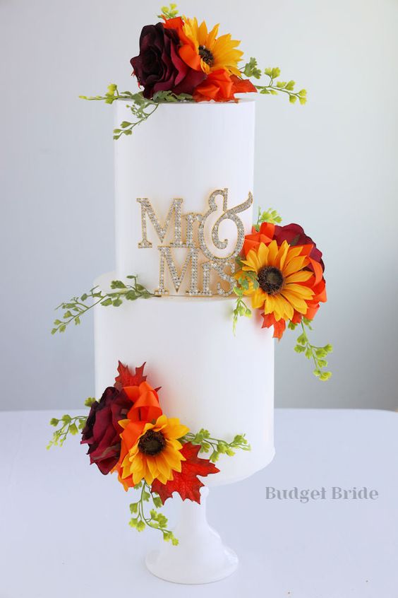 Fall Wedding Cake Flowers 25 Ideas: A Perfect Blend of Nature and Elegance