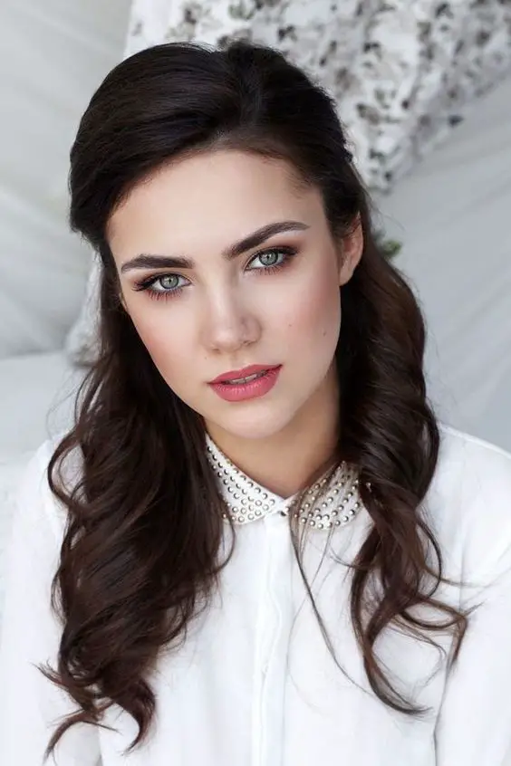 Fall Wedding Makeup for Brides with Hazel Eyes 23 Ideas