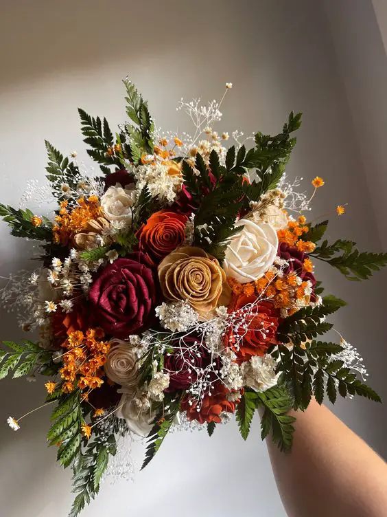 Wedding Fall Flowers Bouquet 24 Ideas: Captivating Autumnal Blooms for Brides