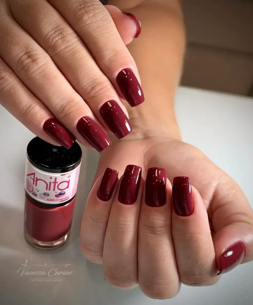 Elegant Burgundy Nails for Fall Weddings 26 Ideas