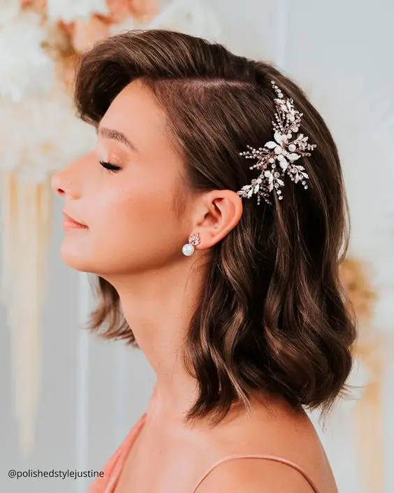 Stunning Bob Wedding Fall Hairstyles for the Perfect Bridal Look 25 Ideas