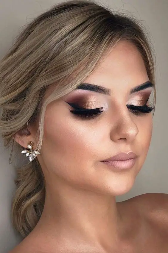 Fall Wedding Makeup for Brides with Hazel Eyes 23 Ideas