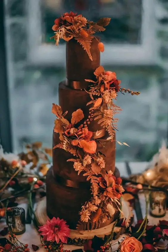 Fall Wedding Cake 24 Ideas for a Perfect Autumn Celebration