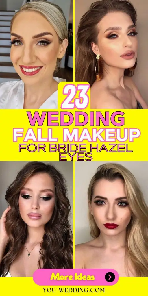 Fall Wedding Makeup for Brides with Hazel Eyes 23 Ideas