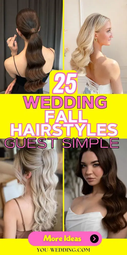 Fall Wedding Hairstyles for Guests: Simple and Elegant 25 Ideas