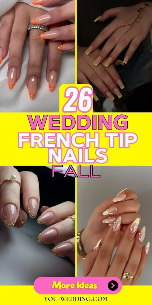 Stunning Fall Wedding French Tip Nails: 26 Elegant Ideas for Brides