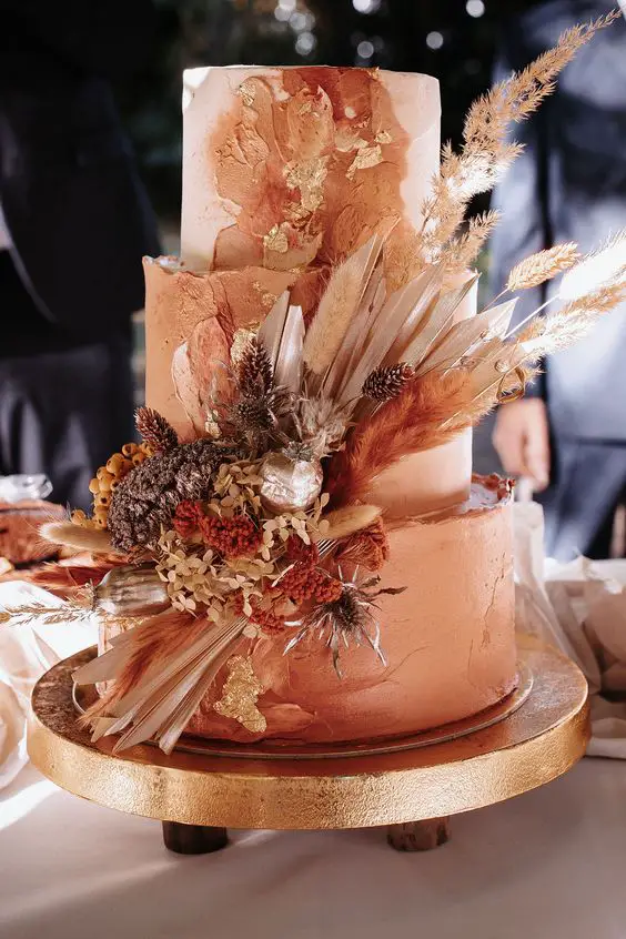 Fall Wedding Cake 24 Ideas for a Perfect Autumn Celebration