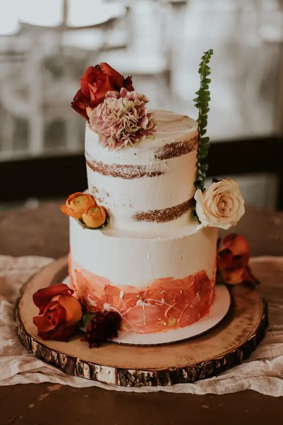 Fall Wedding Cake Flowers 25 Ideas: A Perfect Blend of Nature and Elegance