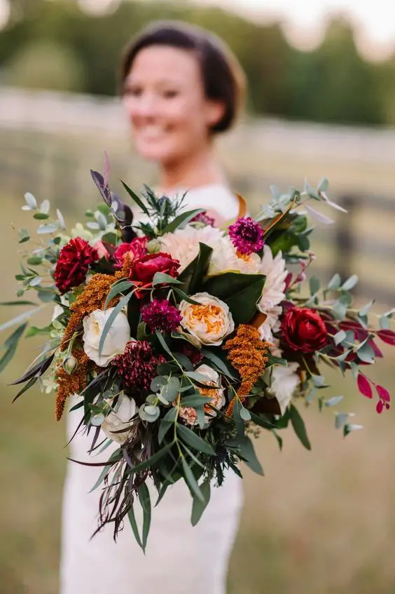 Wedding Fall Flowers Bouquet 24 Ideas: Captivating Autumnal Blooms for Brides