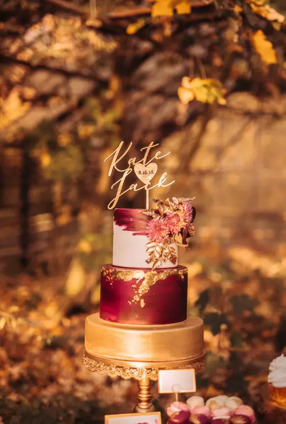 Fall Wedding Cake 24 Ideas for a Perfect Autumn Celebration