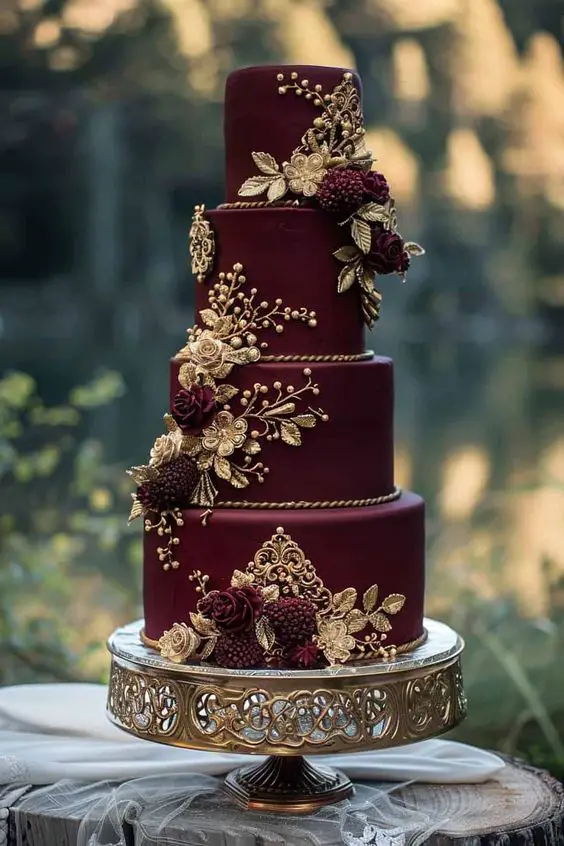 Fall Wedding Cake 24 Ideas for a Perfect Autumn Celebration