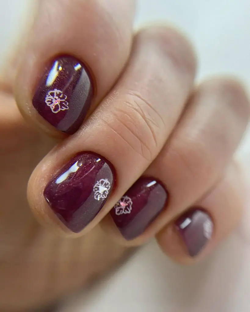 Elegant Burgundy Nails for Fall Weddings 26 Ideas